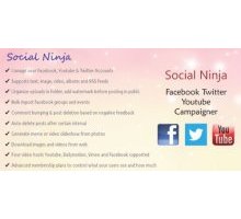 Social Ninja 2.1 приложение контента с Facebook Twitter Youtube