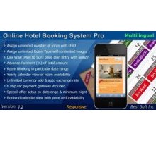Online Hotel Booking System Pro скрипт бронирования отелей