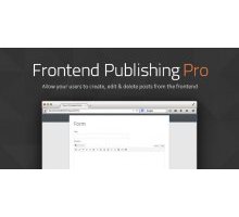 Frontend Publishing Pro плагин wordpress