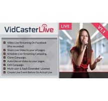 VidCasterLive скрипт Facebook Streaming с предварительно записанным видео