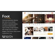 Foot 2.0 адаптивный шаблон wordpress