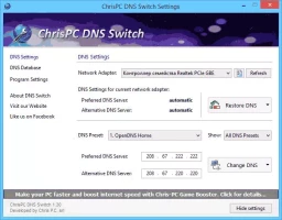 ChrisPC DNS Switch 3.10 + Pro смена dns