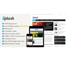 Splash 2.1.8 адаптивный шаблон wordpress