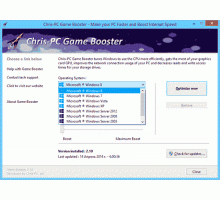 Chris PC Game Booster 3.10 оптимизация компьютера