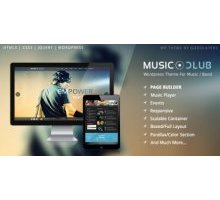 Music Club адаптивный шаблон тема wordpress