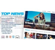 Top News адаптивный шаблон тема wordpress
