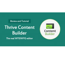 Thrive Content Builder плагин визуальный конструктор страниц wordpress