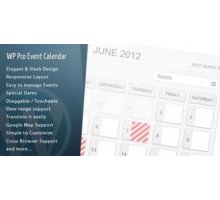 Wordpress Pro Event Calendar плагин календарь wordpress