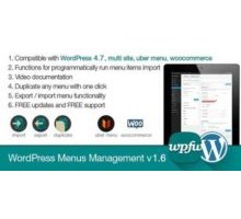 WordPress Menus Management менеджер меню