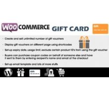 Woocommerce Gift Card плагин подарочная карта wordpress