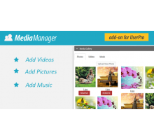Media Manager for UserPro 2.3 менеджер медиа-файлов
