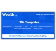 Wealth адаптивный шаблон landing page wordpress