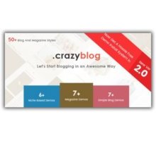 CrazyBlog адаптивный блоговый шаблон wordpress