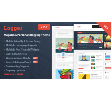 Logger 2.8 Magazine Blogging Theme шаблон